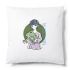 chicodeza by suzuriのカエル好きな女の子 Cushion