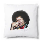 strat.Jay's shopのジミヘン ジミヘンドリックス Jimi Hendrix イラスト 絵 ロック ギター ギターリスト ブルース クッション