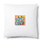 IKA_0120のカラフルな猫 Cushion