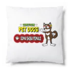 CARTOON PETDOGSの【1208F】C･PETDOGS『Goma Shiba Female』クッション Cushion