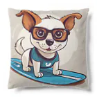 With-a-smileのサーフィン犬 Cushion