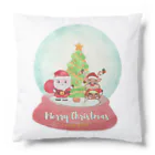 GLOBEのトナカイとサンタクロースのクリスマススノードーム Cushion