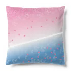 Musashi和柄Shop 【Japanese pattern】の桜流水クッション Cushion