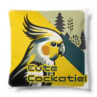 ｱｰﾄｷﾞｬﾗﾘｰ こっそり堂 (笑のキュートなオカメインコ♪　トロピカルパラキート Cushion