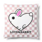 kazeou（風王）のLOVE＆RABBIT(市松)P Cushion