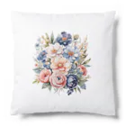 ファンシーTシャツ屋のパステルカラーの花束 Cushion