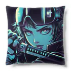 kangekiのサイバーパンクサムライガールNo.5 Cushion