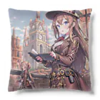 シロクマペンギンのスチームパンクと女の子 Cushion