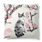 やさぐれちゃんの春の花と猫 Cushion