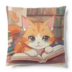 星パンダショップのほんよみかんねこ Cushion