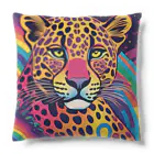 サイケデリックな世界のpsychedelicなヒョウ Cushion