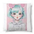 AI-srt-designのスウィート・ミント・ドリーミング・ガール Cushion