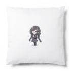 かわいい女の子とシュールな絵の地味子 Cushion