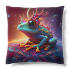 ilovefrogの宇宙の中に浮かぶベルツノガエル Cushion