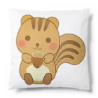 pandamamのどんぐりどうぞのりすさん Cushion