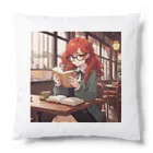 プリンゴブリンの赤毛の読書メガネさん Cushion