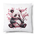 waterpandaのパンダと桜 Cushion