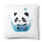 waterpandaの水に落ちるパンダ Cushion