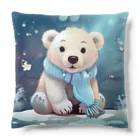 りんりんの可愛いシロクマちゃんショップ　かわいいよ！のしろくまちゃん Cushion