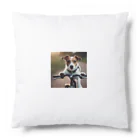 ISAACの自転車にのるジャックラッセル Cushion