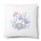 プチポップペインティングのゆめかわユニコーン Cushion