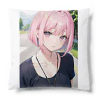 AIオリジナルイラスト　美女男子の可愛い彼女 Cushion