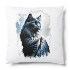 Cat's Canvasの凛々しく佇む猫 Cushion