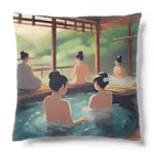 DH＋の江戸時代温泉地での湯治客 Cushion