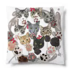 みきぞーん｜保護猫 ミッキー画伯と肉球とおともだちのmuchaguraainima Cushion