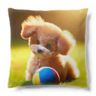 kaakanchan7のトイプードルのさんちゃん遊び疲れた Cushion