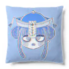 🥚🍏☠︎の末っ子のキョンシーちゃん(blue) Cushion