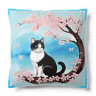 runnrunnの桜と猫 Cushion