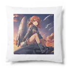 プリンゴブリンの夕陽に輝くロケット子さん Cushion