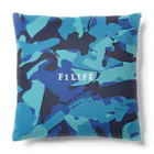 F1LIFEストア・SUZURI支店のF1LIFEカモフラクッション（ブルー） Cushion