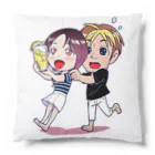 バツ2バツ1再婚夫婦公式ショップのバツ2バツ1再婚夫婦イラスト Cushion