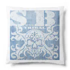 Ａ’ｚｗｏｒｋＳのSKULL&BONE TRIBAL GRUNGE WHT ON DENIM Cushion