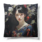 AQUAMETAVERSEの花柄模様の服を着た女性　なでしこ1478 Cushion