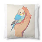 AQUAMETAVERSEの手のひらでおしゃべりセキセイインコの　BLUE PLUM  691 Cushion