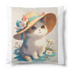 AQUAMETAVERSEの帽子をかぶった可愛い子猫 Marsa 106 Cushion