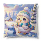 きっとカワイイ何でも図鑑の雪国のひよこ Cushion