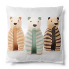 まみおデザインのカラフルなシロクマくん Cushion