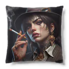 ブラウンのsmoking Cushion