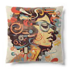 Grazing Wombatのfunky Lady 60's style Cushion