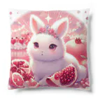 星野敬児(つぼぼ)のざくうさ（ざくろうさぎ） Cushion