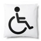 お絵かき屋さんの車椅子マーク（黒） Cushion