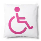 お絵かき屋さんの車椅子マーク（ピンク） クッション