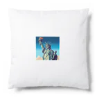 Pixel Art Goodsの自由の女神像（pixel art） Cushion