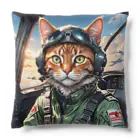 nekoと鉄のパイロット猫 Cushion