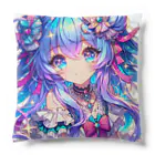 おでけけのおでかけの派手髪女の子 Cushion