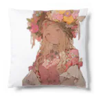 AQUAMETAVERSEの髪飾りをした少女　なでしこ1478 Cushion